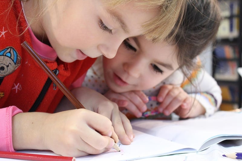 Children crafting